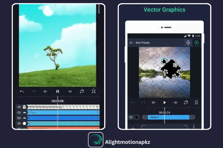 Alight Motion APK Feature Vector Graphics