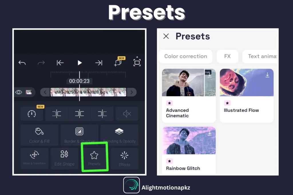 AM APK Feature Presets