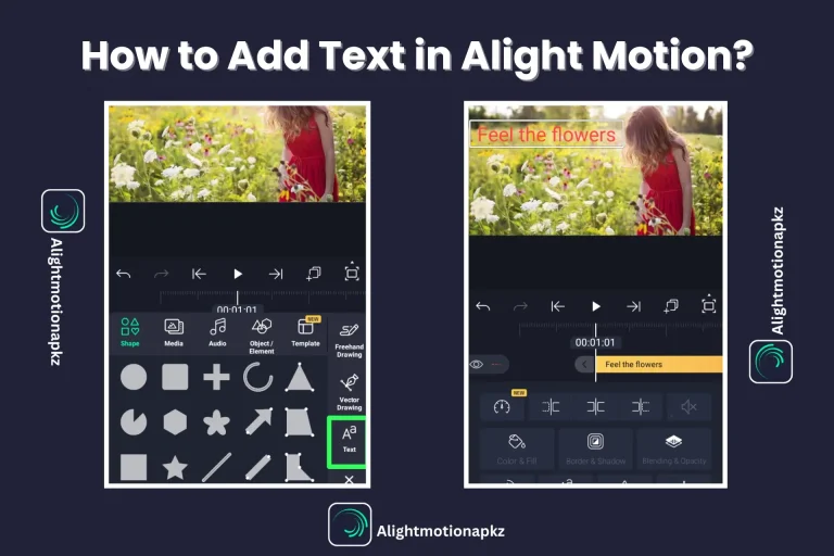 How to Add Text in Alight Motion? Set Feature Image of Blog Post