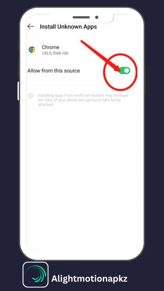 Alight Motion APK Old version allow from unknown sources sreenshot
