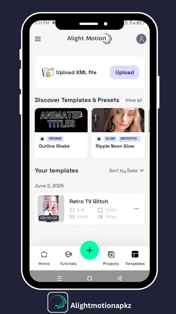 Alight Motion APK Templates Feature Image