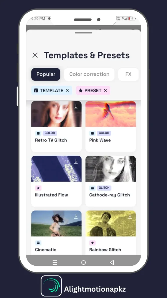 Alight Motion Feature Templates Image