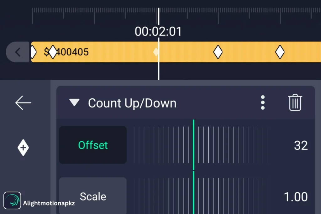 Keypad Numeric Entry feature in alight motion
