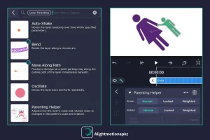 Parent-Child Layer Linking in alight motion