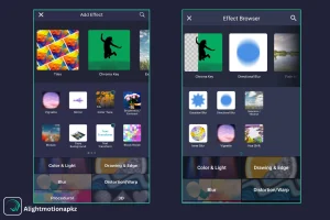 Searchable Effect Library in alight motion