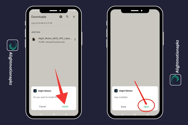 Alight Motion Pro APK Install