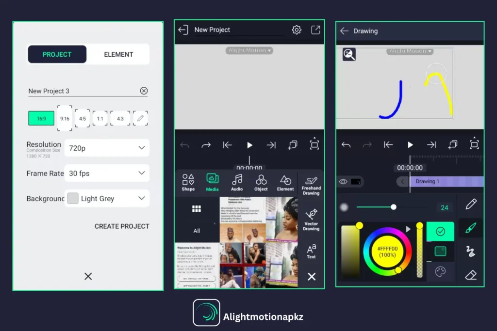 User-Friendly Interface in alight motion